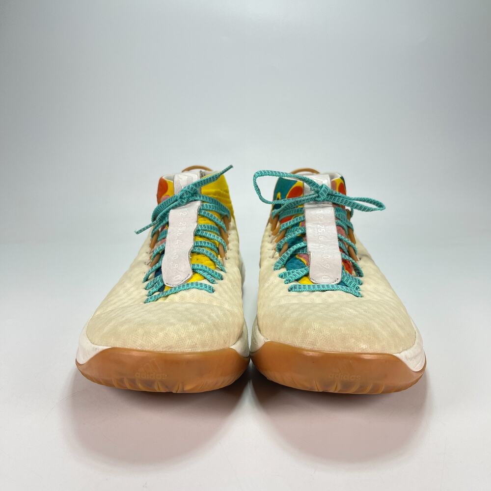 adidas Dame 4 Un-Dyed Multi Mid Top Casual Sneakers Shoes BY4496 Men's Size 9.5 - Picture 2 of 11
